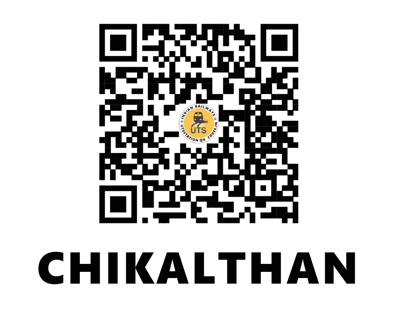 UTS QR Code for CHIKALTHAN - CTH - SC (MAHARASHTRA)