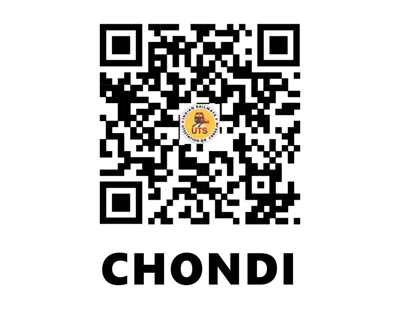 UTS QR Code for CHONDI - CWI - SC (MAHARASHTRA)
