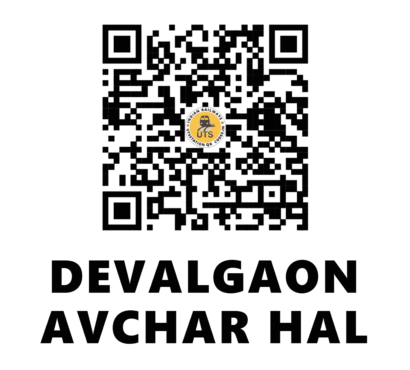 UTS QR Code for DEVALGAON AVCHAR HAL - DAV - SC (MAHARASHTRA)