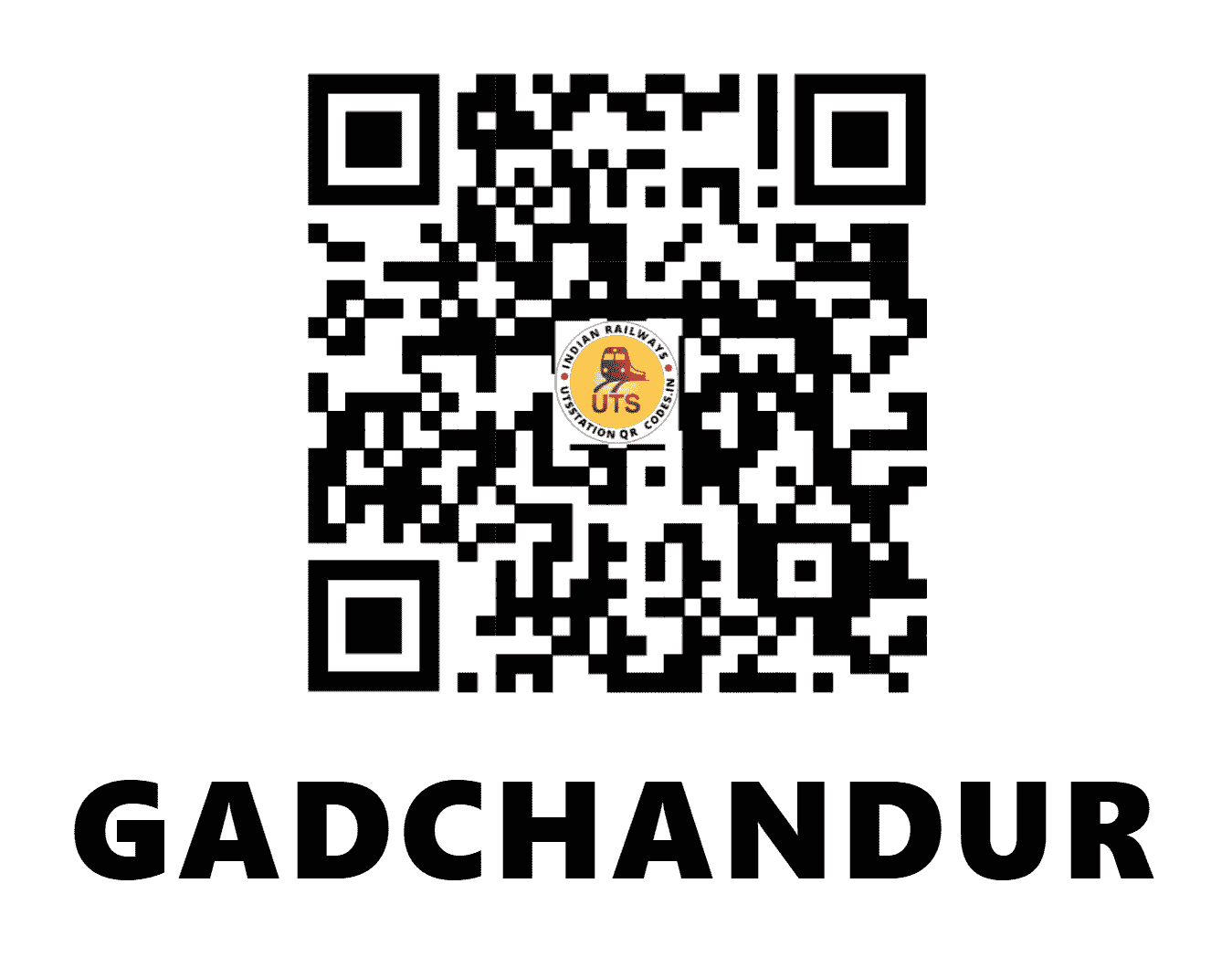 UTS QR Code for GADCHANDUR - GDCR - SC (MAHARASHTRA)