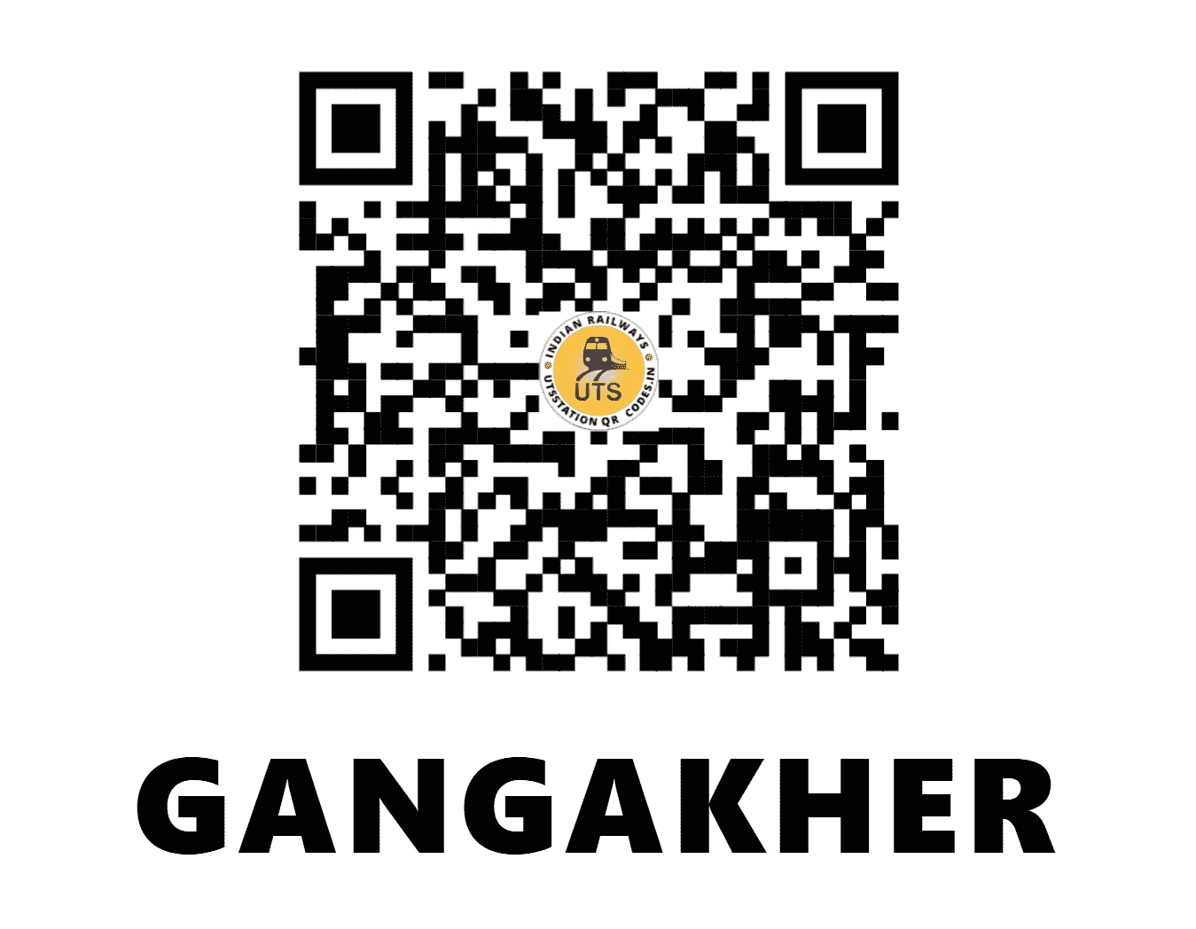 UTS QR Code for GANGAKHER - GNH - SC (MAHARASHTRA)