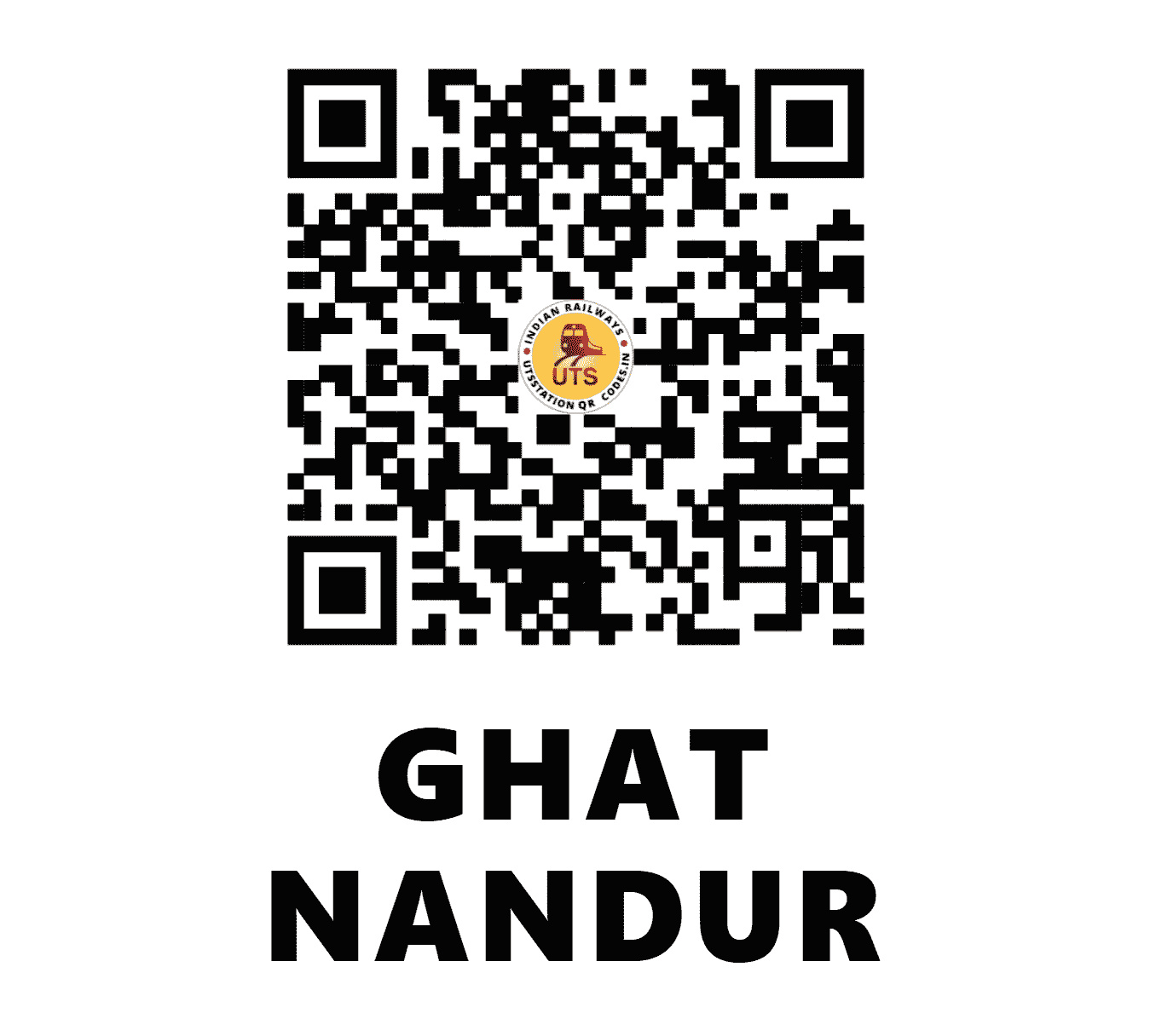 UTS QR Code for GHAT NANDUR - GTU - SC (MAHARASHTRA)