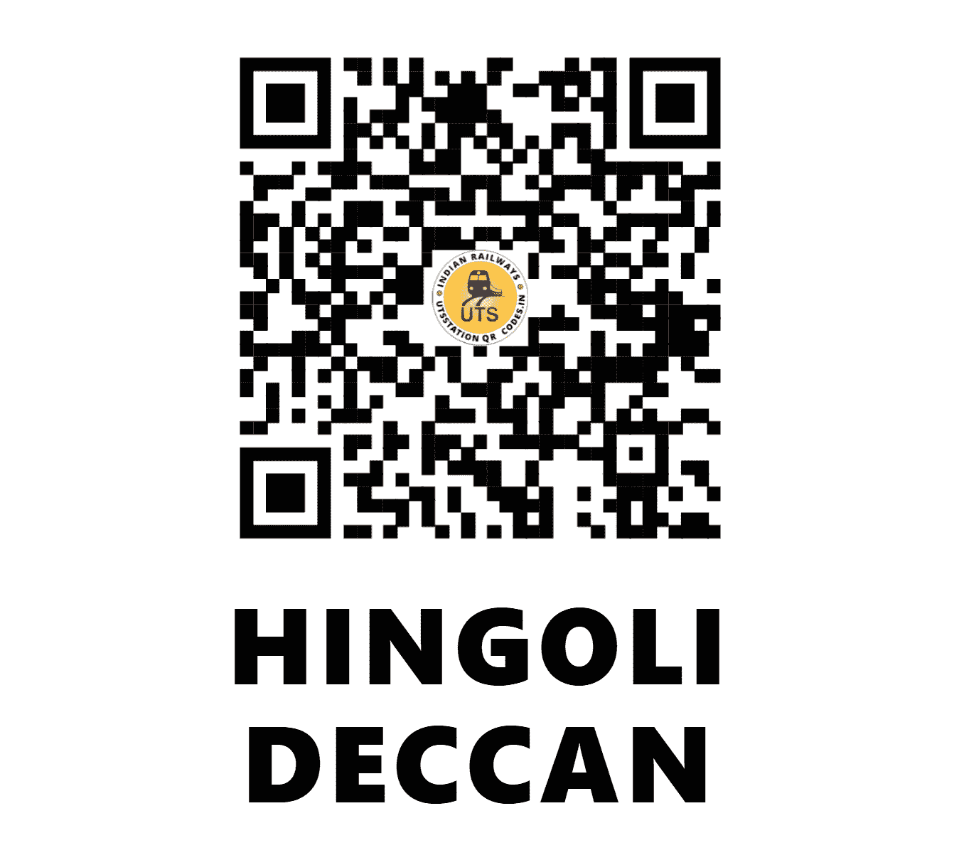UTS QR Code for HINGOLI DECCAN - HNL - SC (MAHARASHTRA)