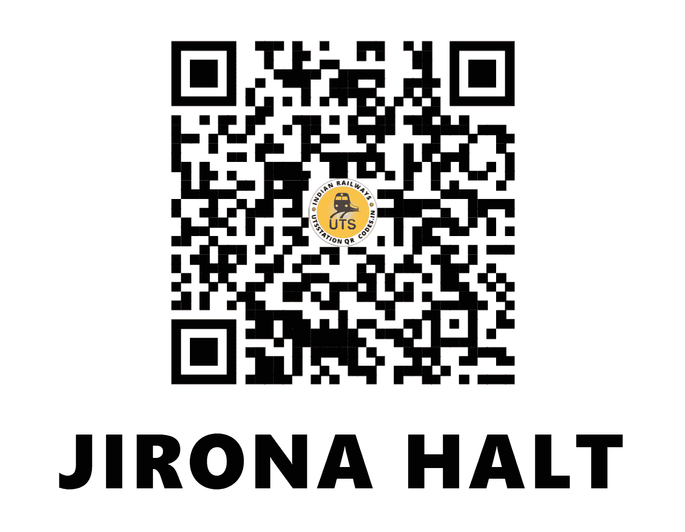 UTS QR Code for JIRONA HALT - JXN - SC (MAHARASHTRA)