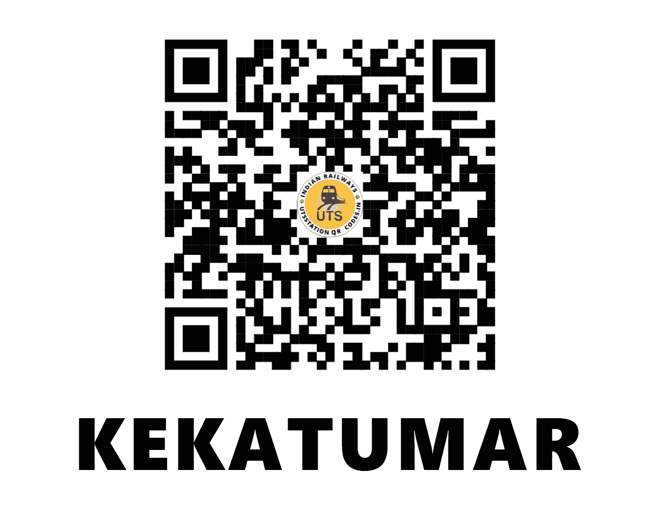 UTS QR Code for KEKATUMAR - KKG - SC (MAHARASHTRA)