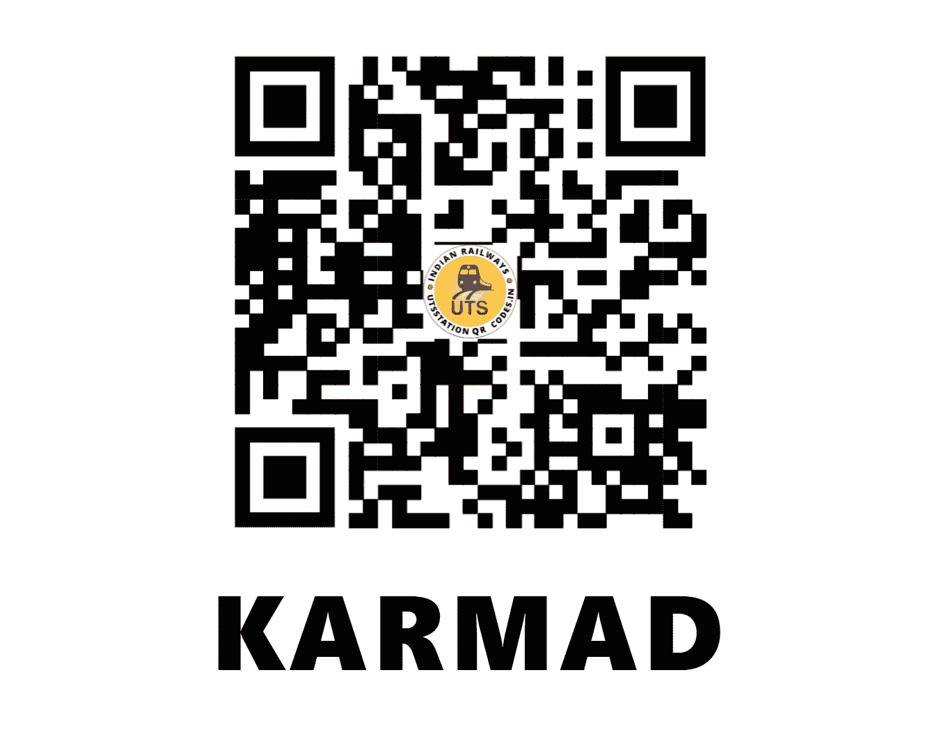 UTS QR Code for KARMAD - KMV - SC (MAHARASHTRA)