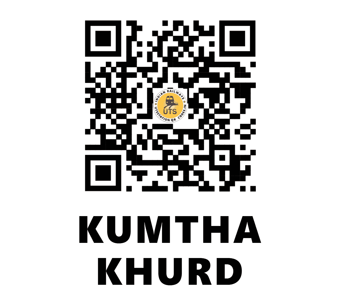 UTS QR Code for KUMTHA KHURD - KTKR - SC (MAHARASHTRA)