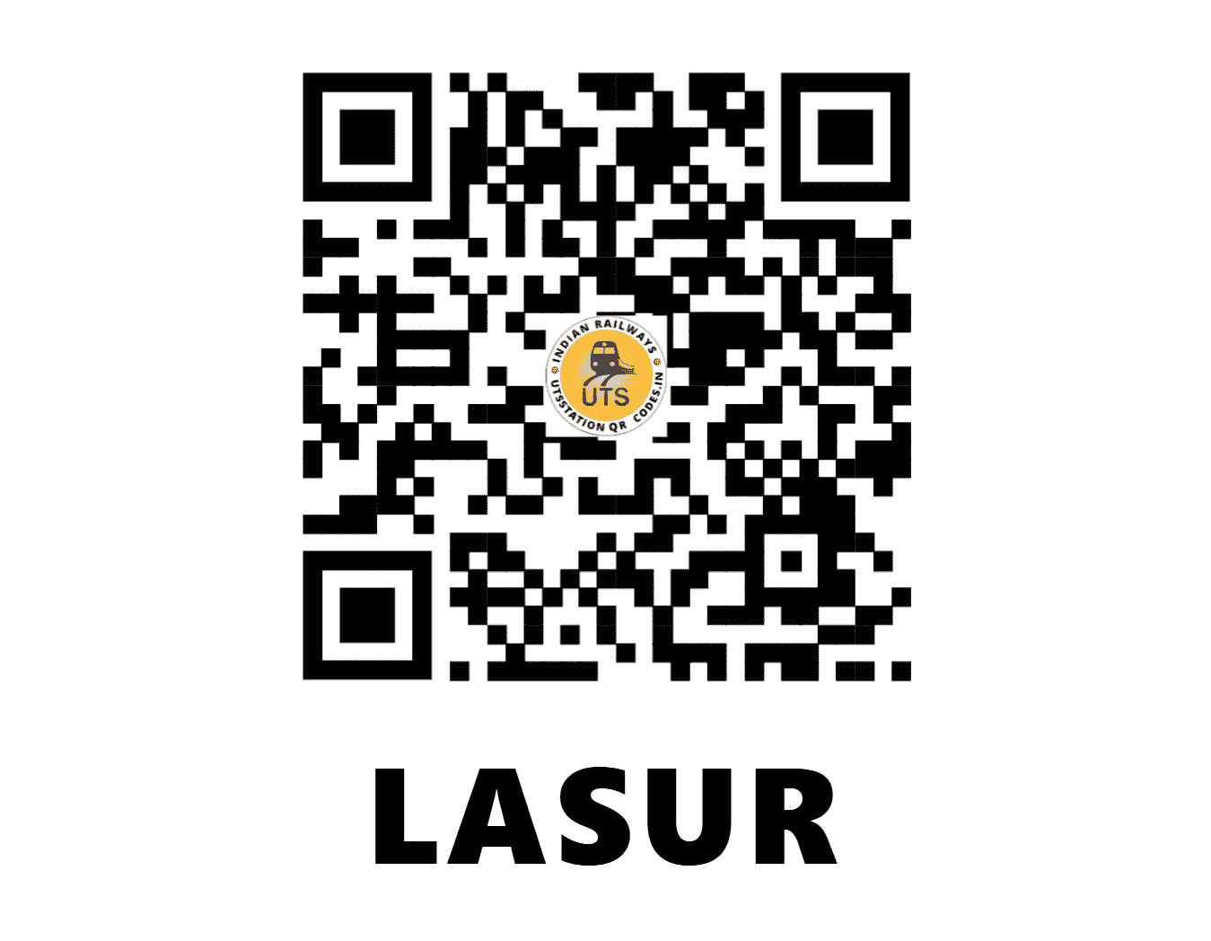 UTS QR Code for LASUR - LSR - SC (MAHARASHTRA)