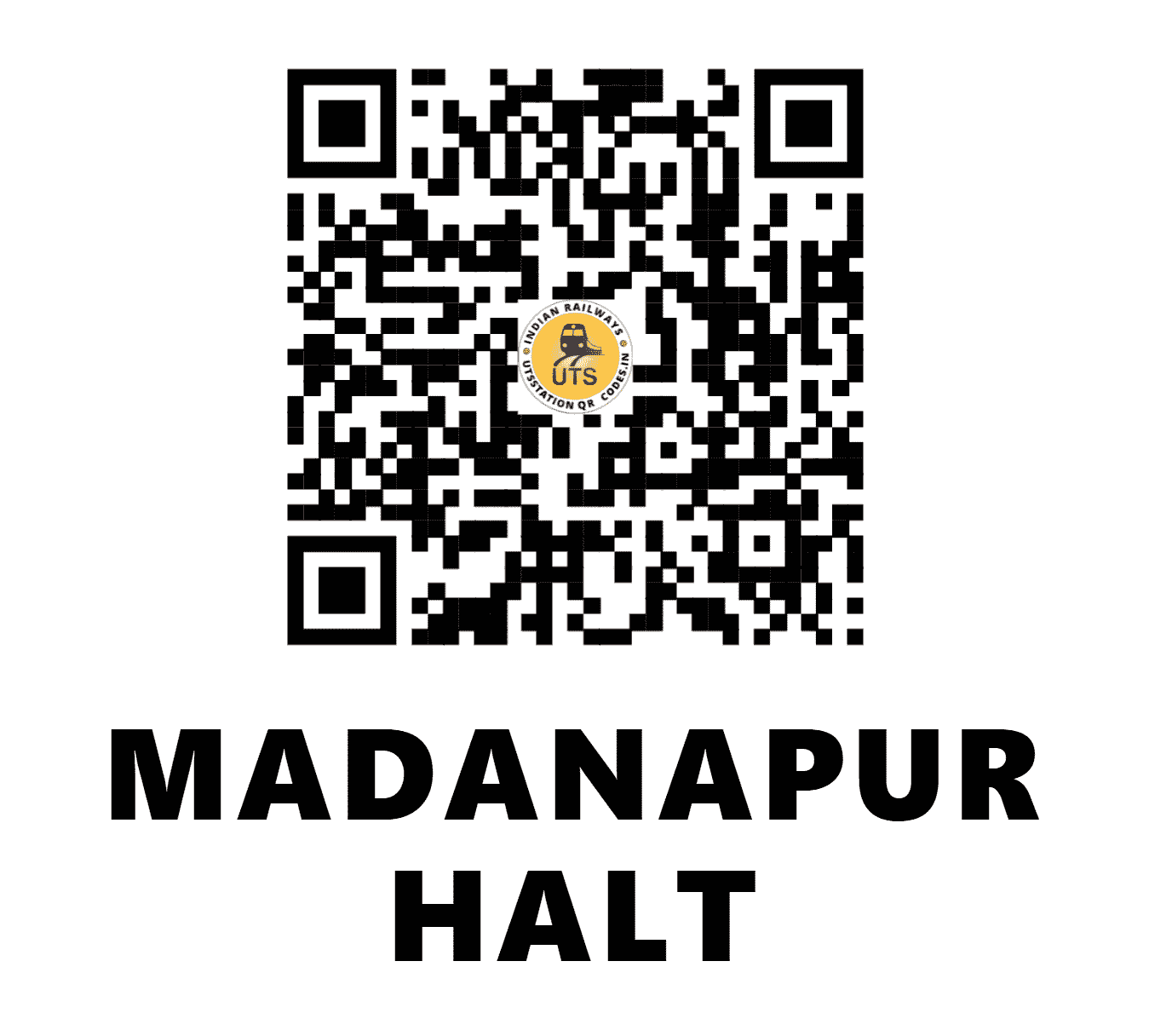 UTS QR Code for MADANAPUR HALT - MDPJ - SC (MAHARASHTRA)