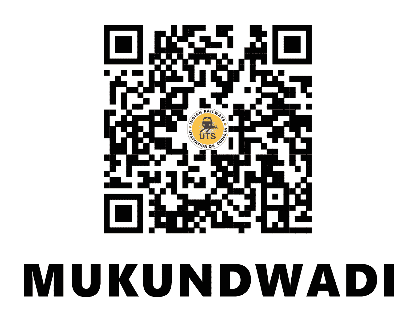 UTS QR Code for MUKUNDWADI - MKDD - SC (MAHARASHTRA)