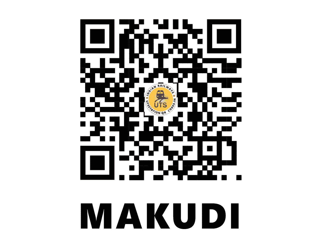 UTS QR Code for MAKUDI - MKDI - SC (MAHARASHTRA)