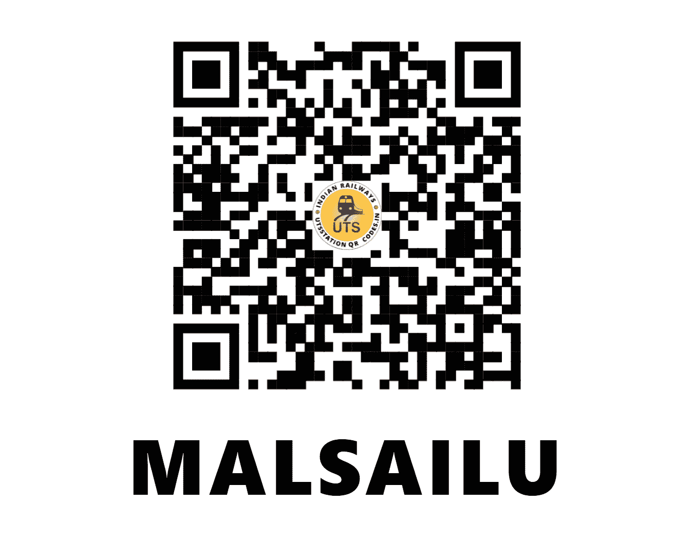 UTS QR Code for MALSAILU - MLSU - SC (MAHARASHTRA)