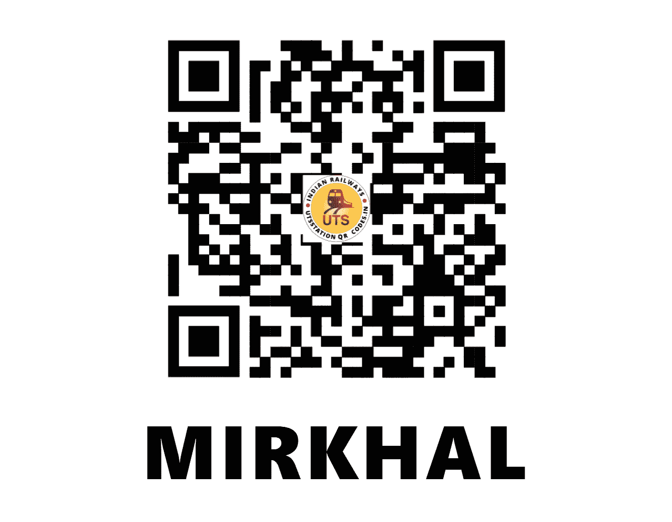 UTS QR Code for MIRKHAL - MQL - SC (MAHARASHTRA)