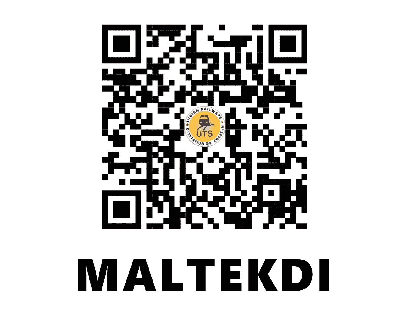 UTS QR Code for MALTEKDI - MTDI - SC (MAHARASHTRA)