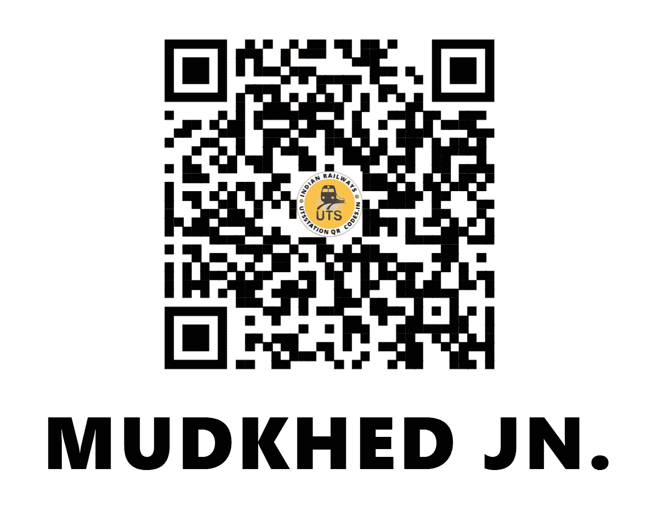 UTS QR Code for MUDKHED JN. - MUE - SC (MAHARASHTRA)