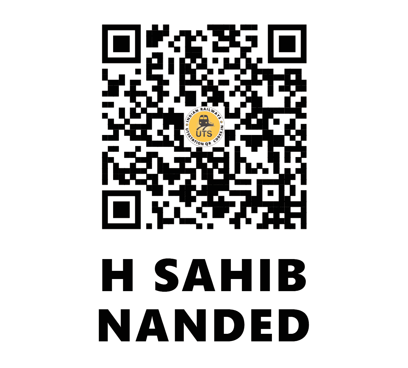 UTS QR Code for H SAHIB NANDED - NED - SC (MAHARASHTRA)
