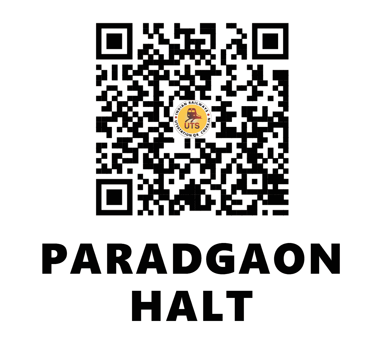 UTS QR Code for PARADGAON HALT - PDG - SC (MAHARASHTRA)