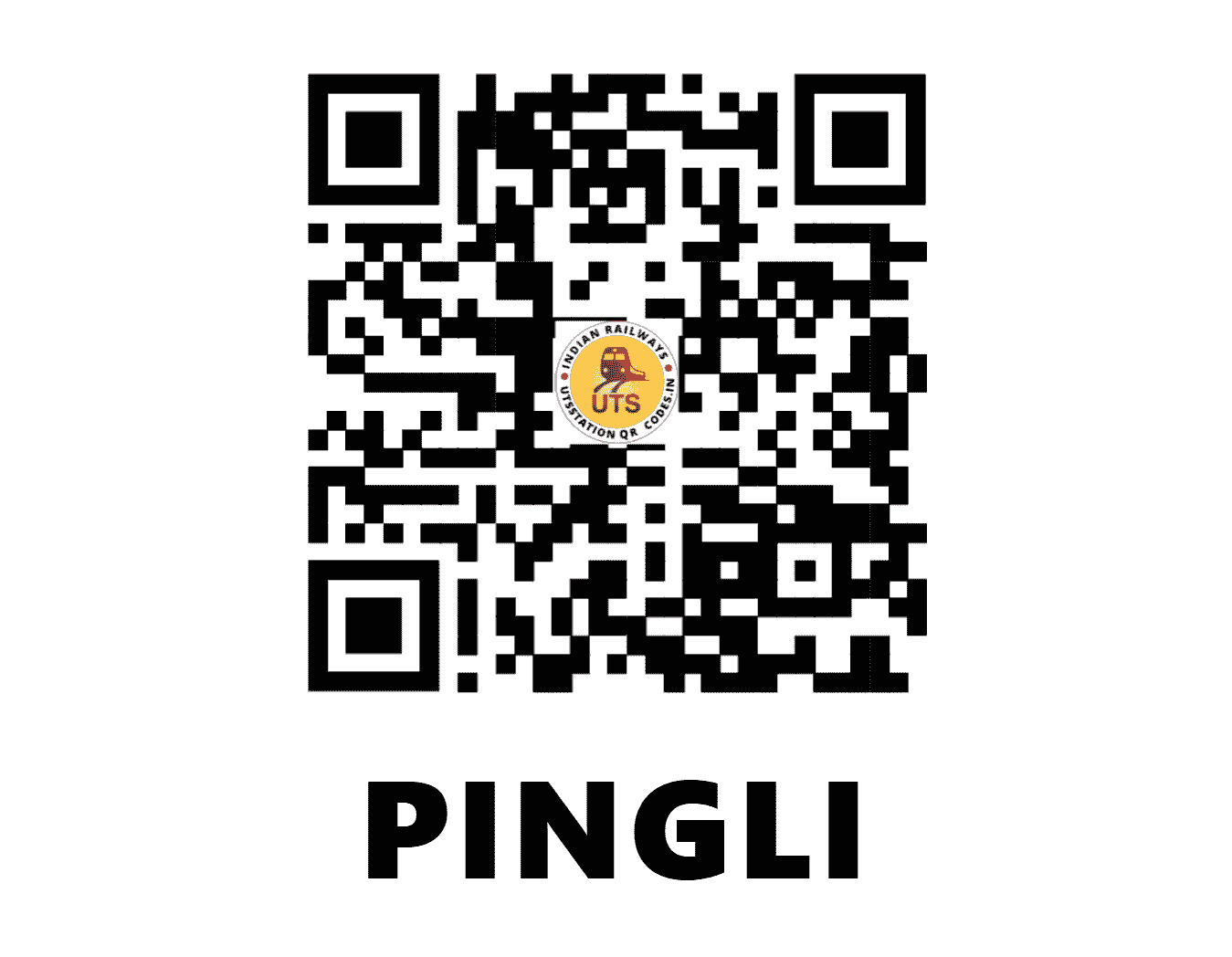 UTS QR Code for PINGLI - PIZ - SC (MAHARASHTRA)