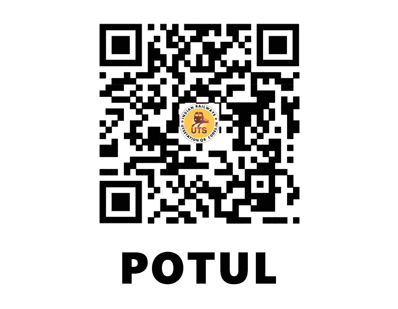 UTS QR Code for POTUL - POZ - SC (MAHARASHTRA)
