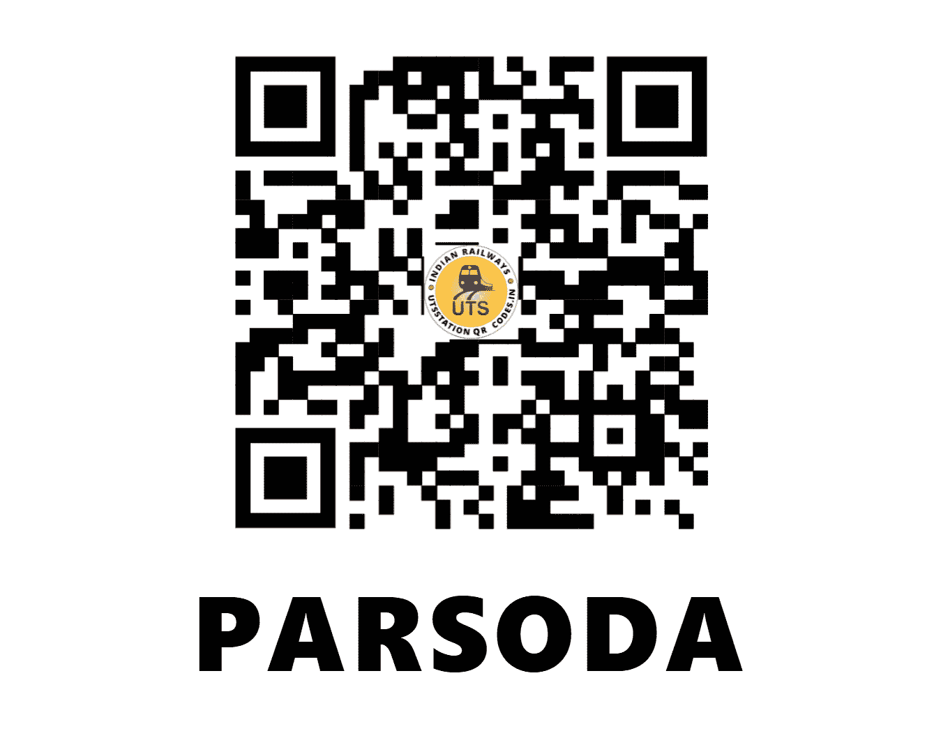 UTS QR Code for PARSODA - PSD - SC (MAHARASHTRA)