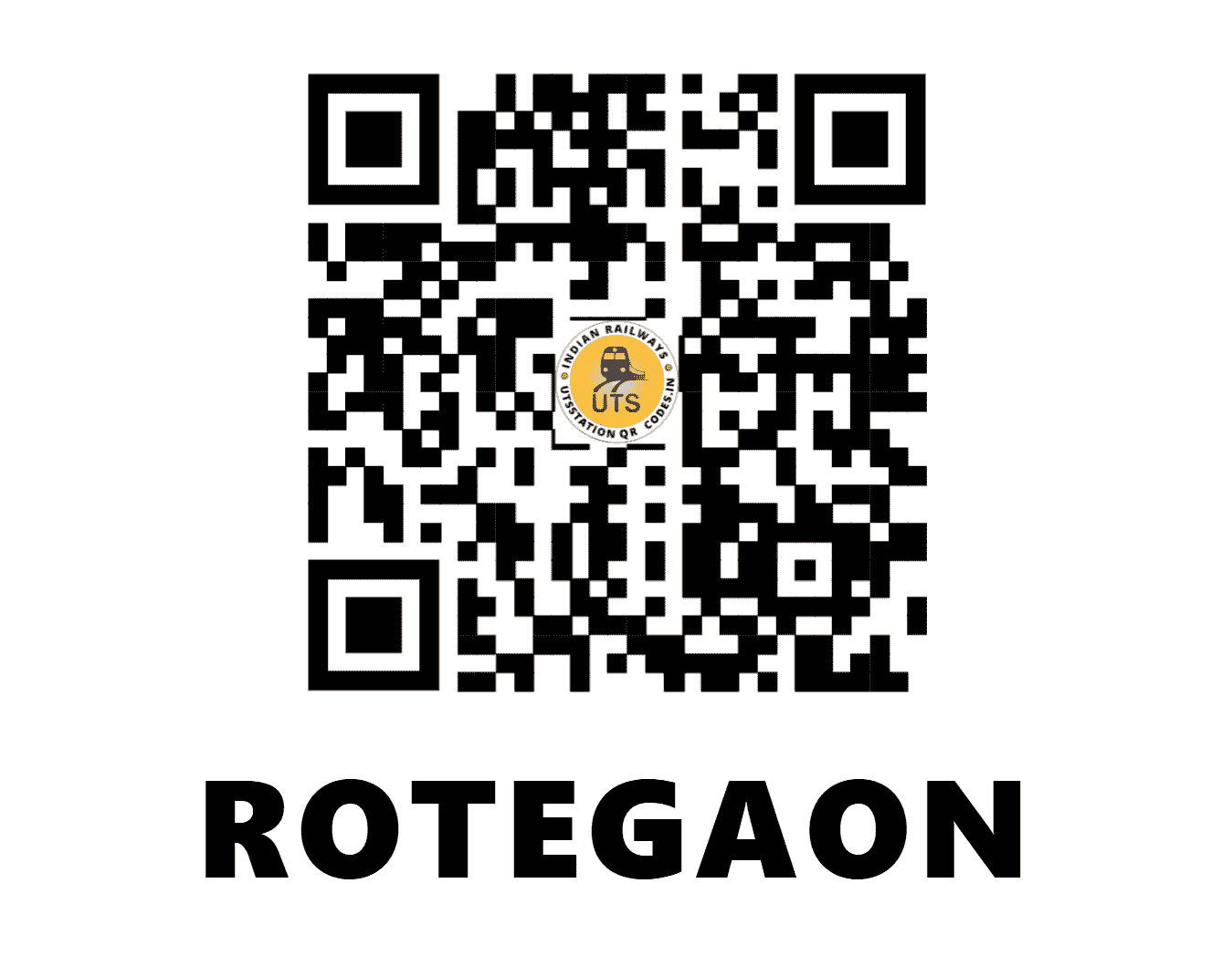 UTS QR Code for ROTEGAON - RGO - SC (MAHARASHTRA)