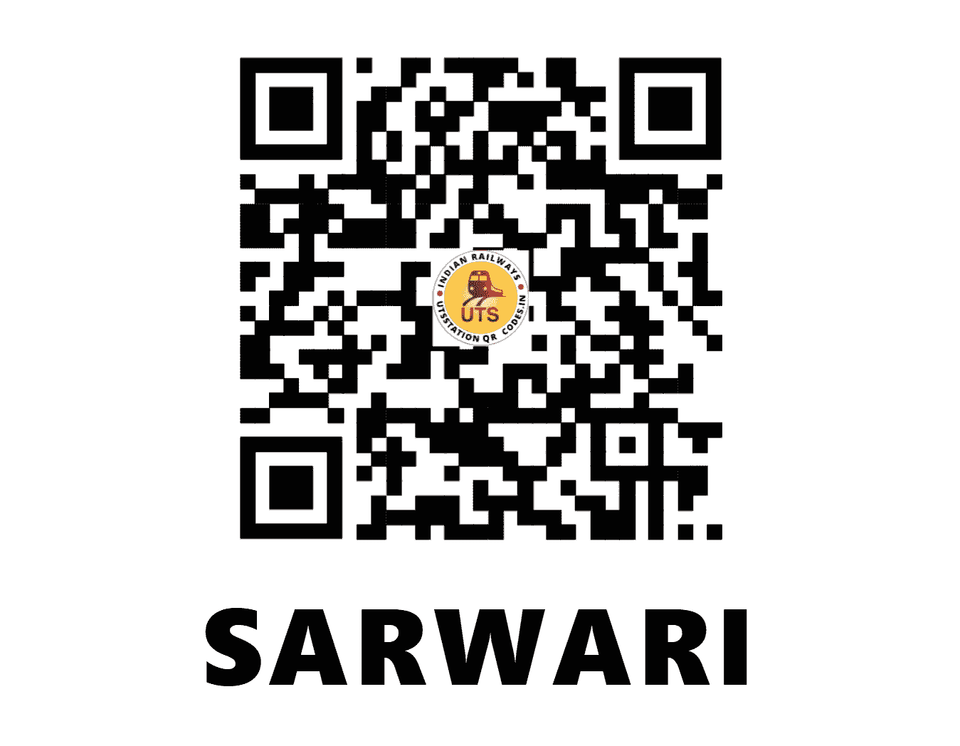UTS QR Code for SARWARI - SVD - SC (MAHARASHTRA)