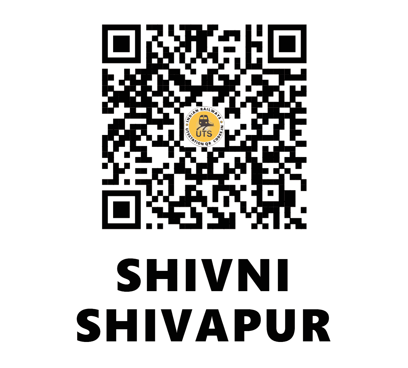 UTS QR Code for SHIVNI SHIVAPUR - SVW - SC (MAHARASHTRA)