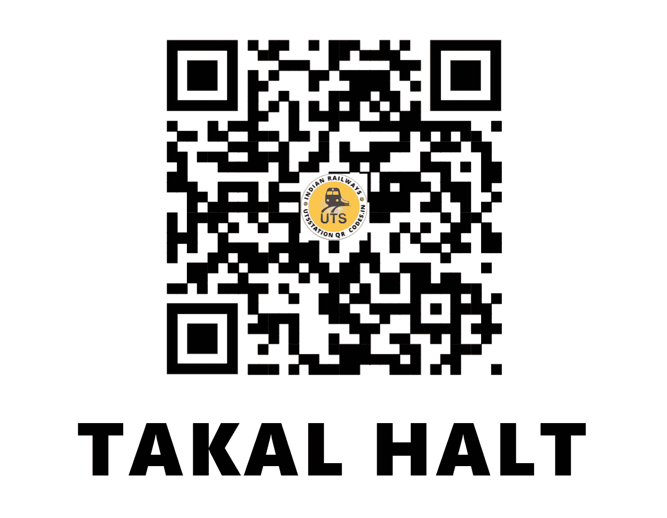 UTS QR Code for TAKAL HALT - TAKL - SC (MAHARASHTRA)