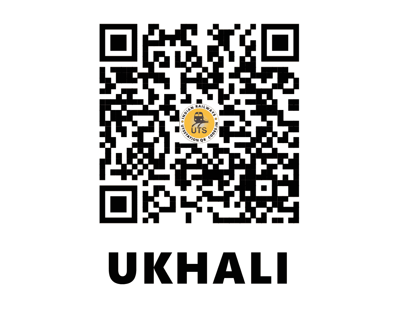 UTS QR Code for UKHALI - UKH - SC (MAHARASHTRA)