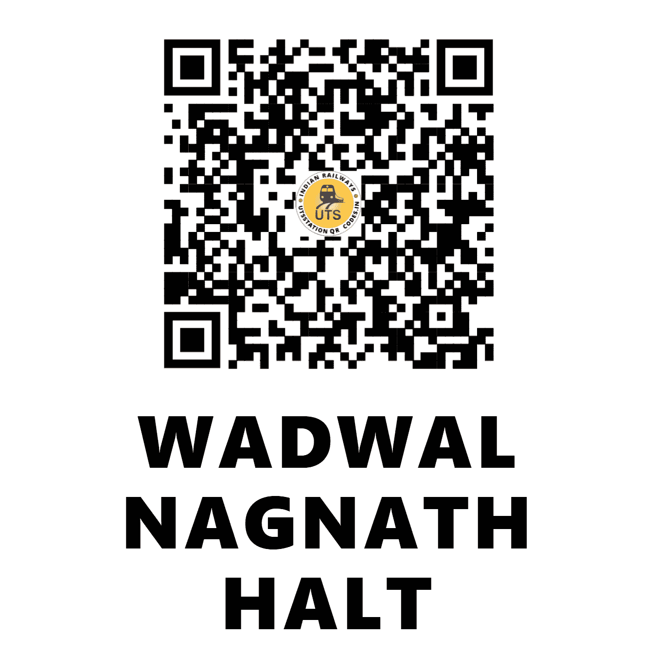UTS QR Code for WADWAL NAGNATH HALT - WDLN - SC (MAHARASHTRA)