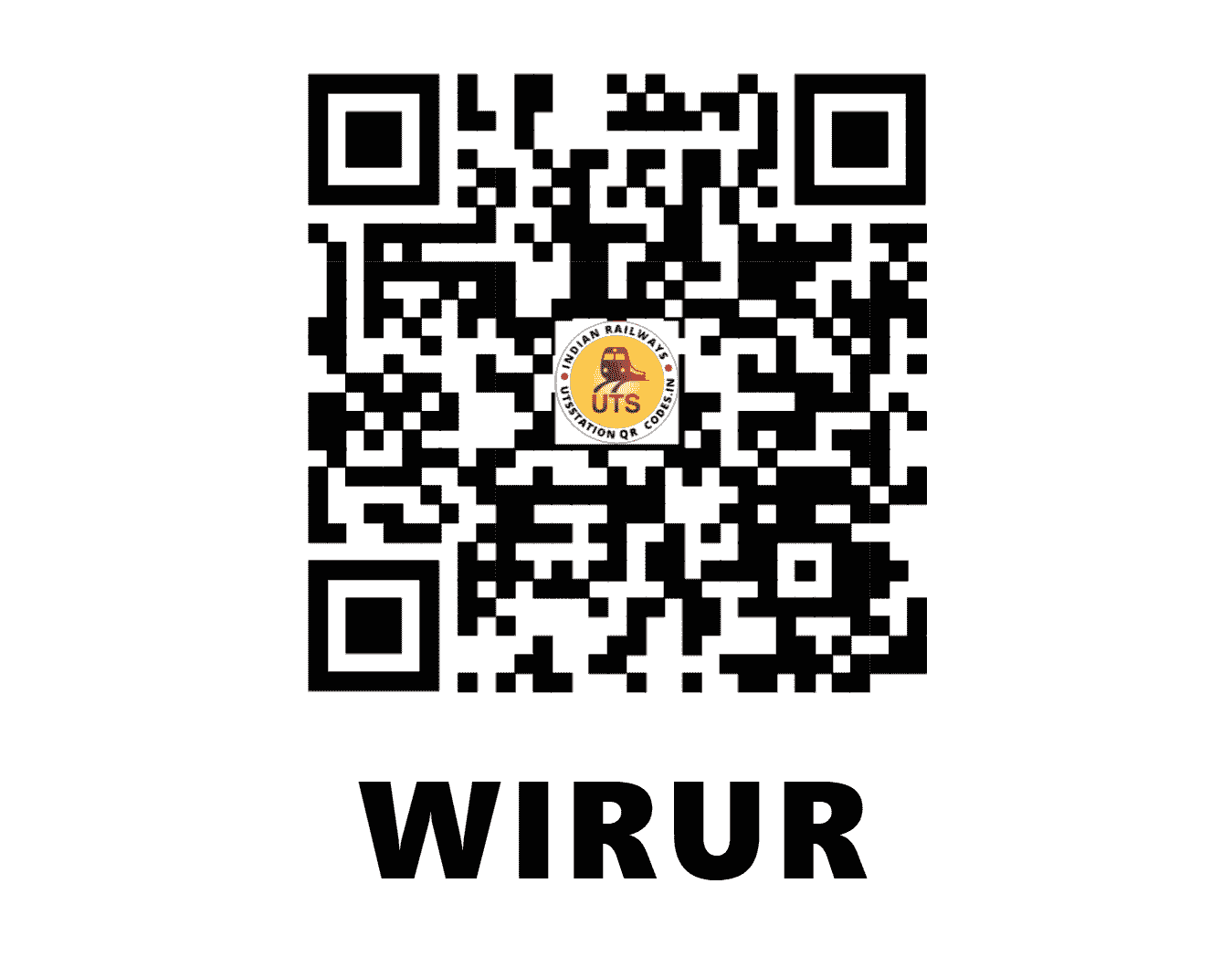 UTS QR Code for WIRUR - WIRR - SC (MAHARASHTRA)