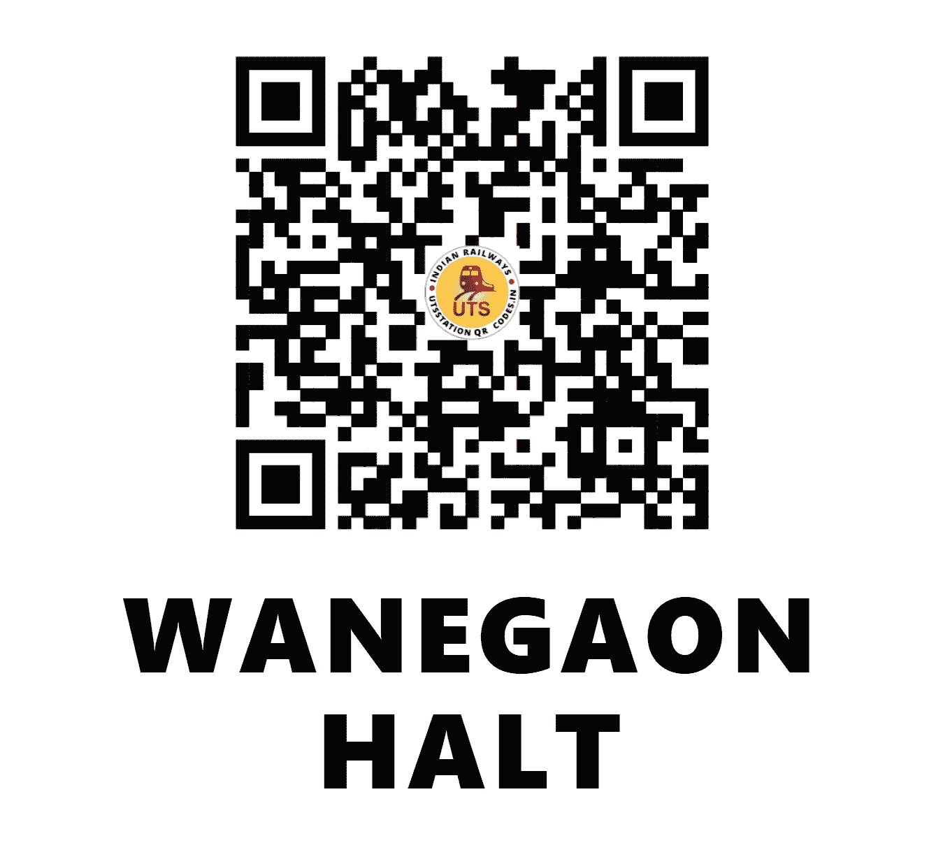 UTS QR Code for WANEGAON HALT - WNG - SC (MAHARASHTRA)