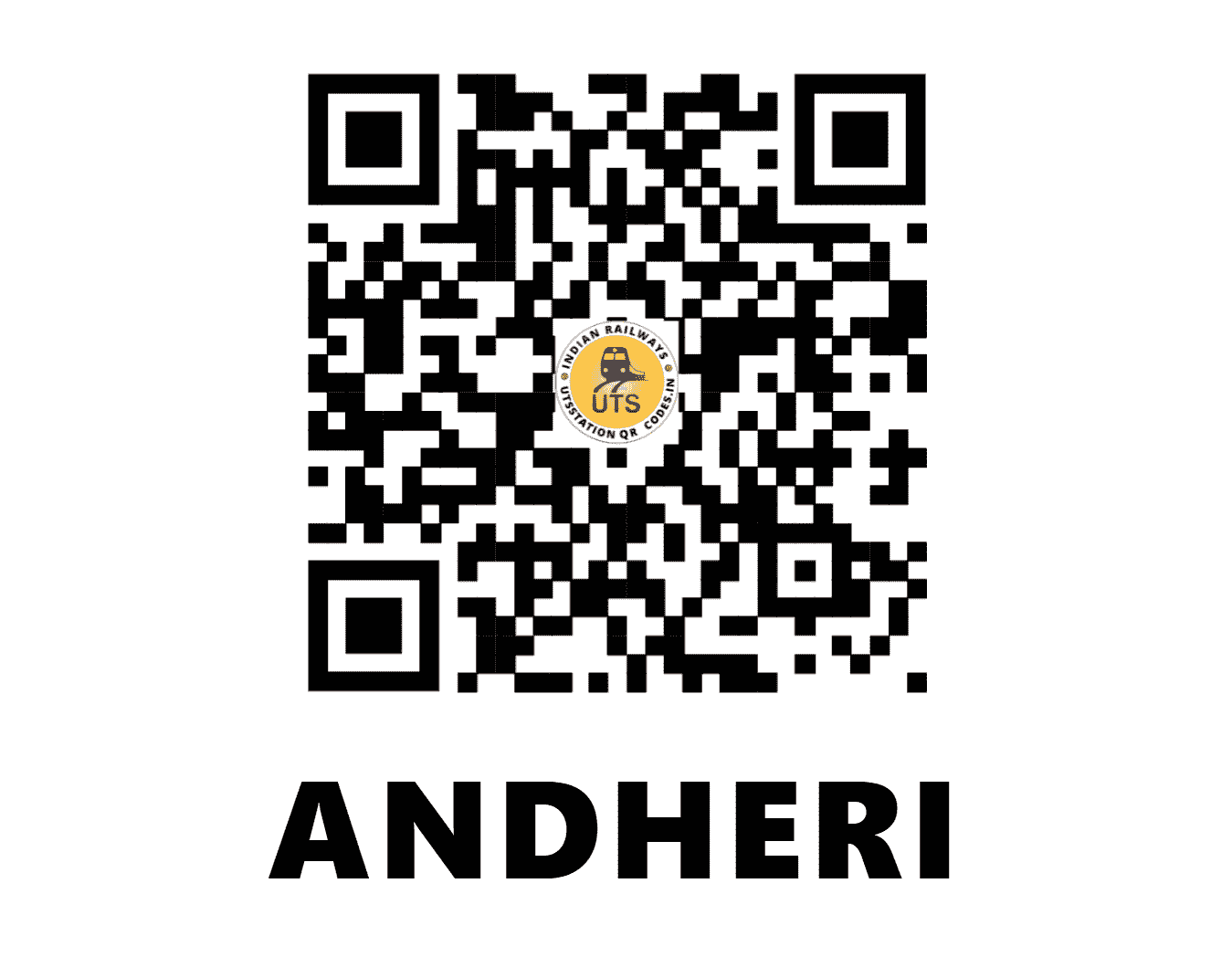 UTS QR Code for ANDHERI - ADH - WR (MAHARASHTRA)