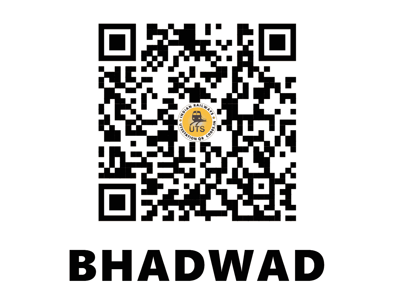 UTS QR Code for BHADWAD - BAWD - WR (MAHARASHTRA)