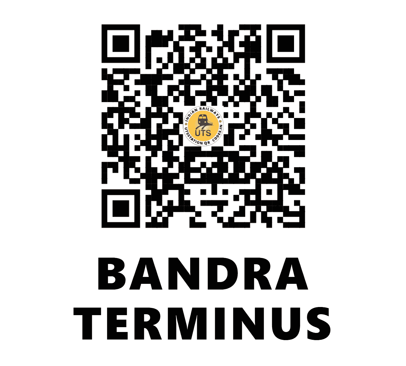 UTS QR Code for BANDRA TERMINUS - BDTS - WR (MAHARASHTRA)