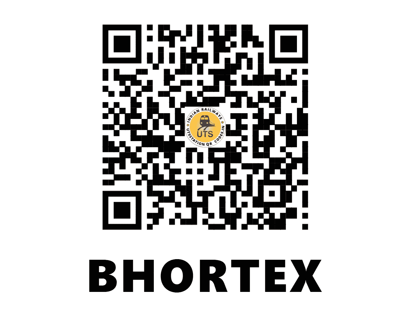 UTS QR Code for BHORTEX - BRTK - WR (MAHARASHTRA)
