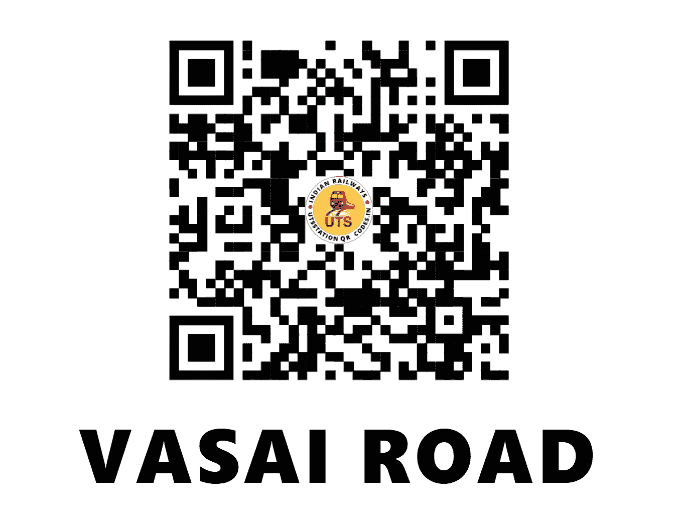 UTS QR Code for VASAI ROAD - BSR - WR (MAHARASHTRA)