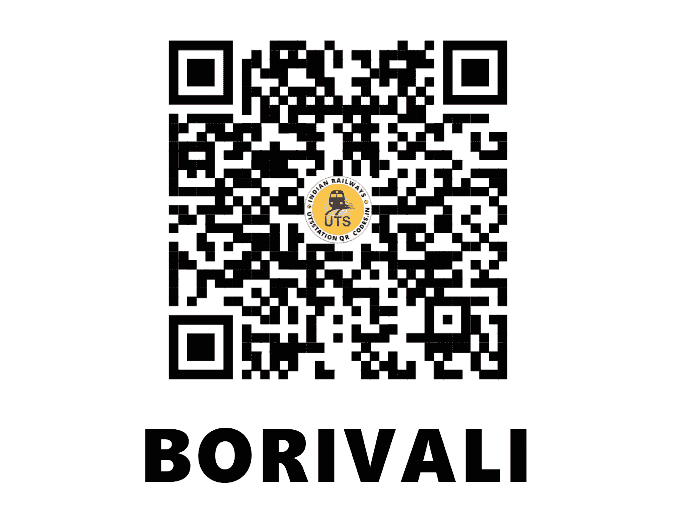 UTS QR Code for BORIVALI - BVI - WR (MAHARASHTRA)
