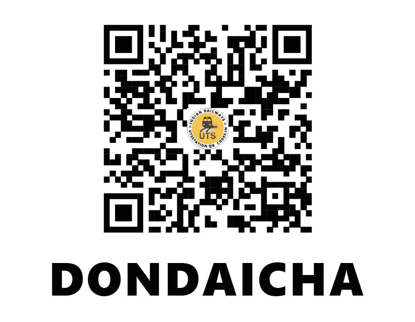 UTS QR Code for DONDAICHA - DDE - WR (MAHARASHTRA)