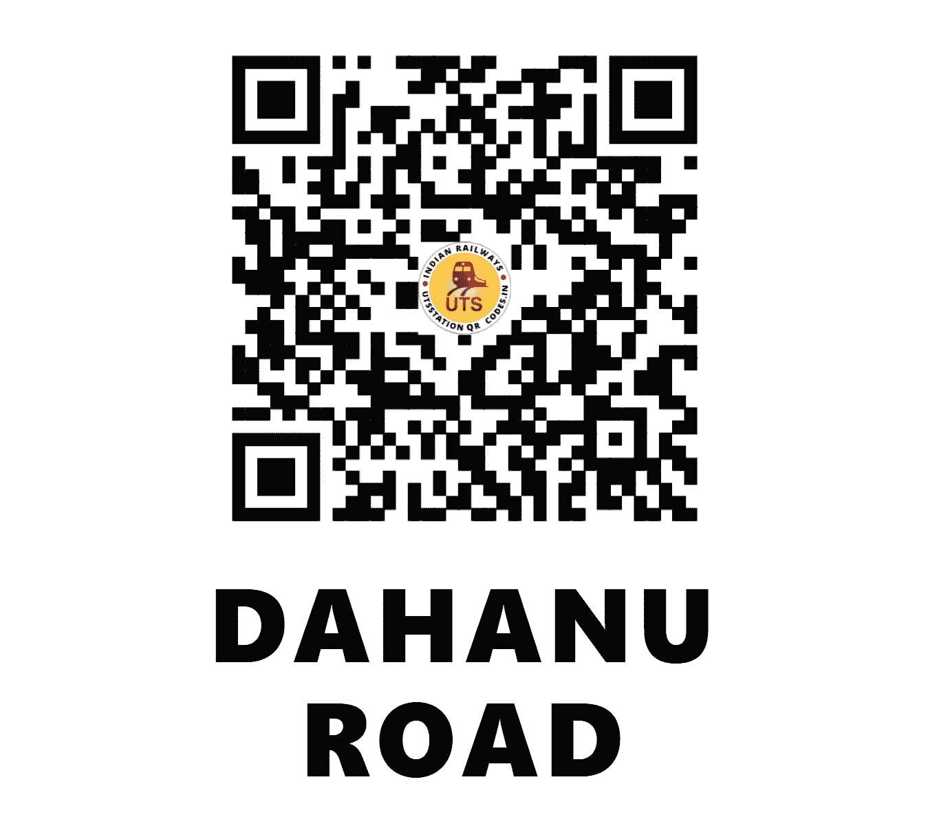 UTS QR Code for DAHANU ROAD - DRD - WR (MAHARASHTRA)
