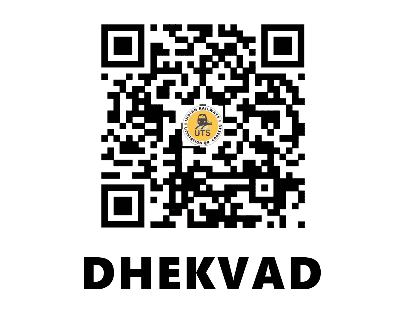 UTS QR Code for DHEKVAD - DWD - WR (MAHARASHTRA)