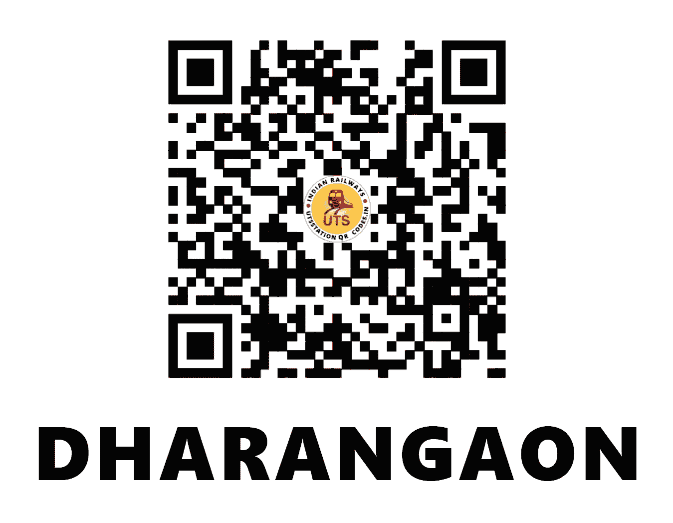 UTS QR Code for DHARANGAON - DXG - WR (MAHARASHTRA)