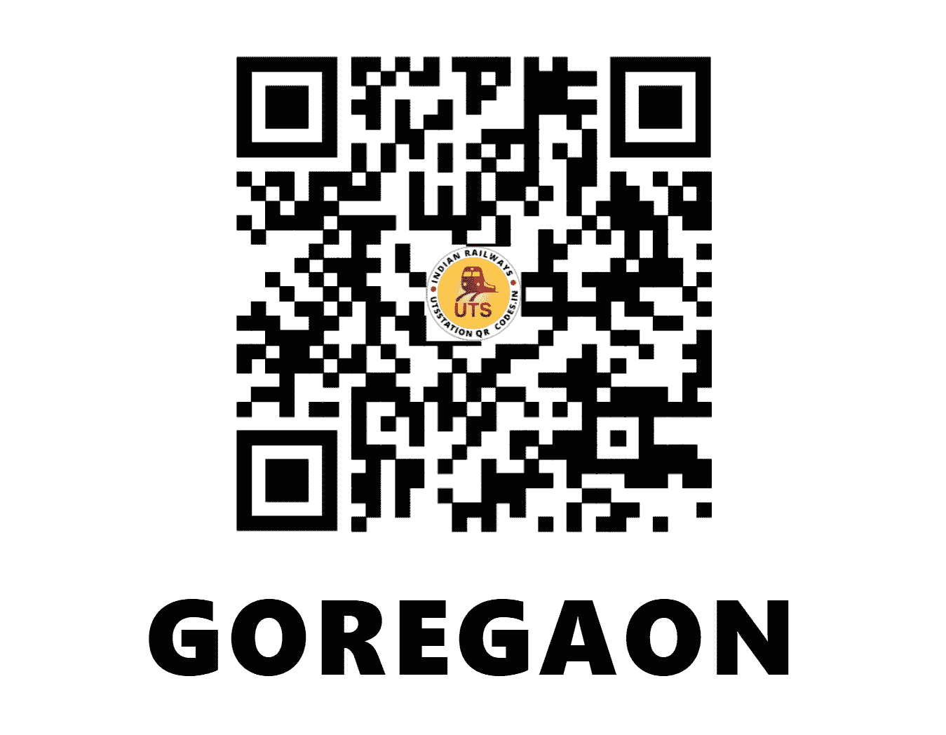UTS QR Code for GOREGAON - GMN - WR (MAHARASHTRA)