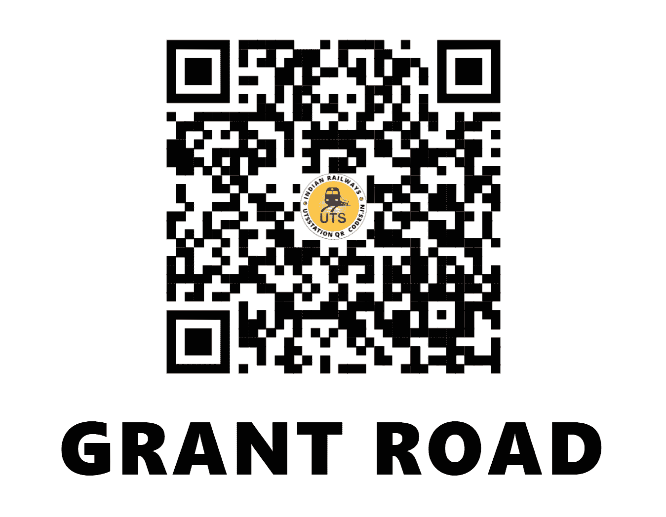 UTS QR Code for GRANT ROAD - GTR - WR (MAHARASHTRA)