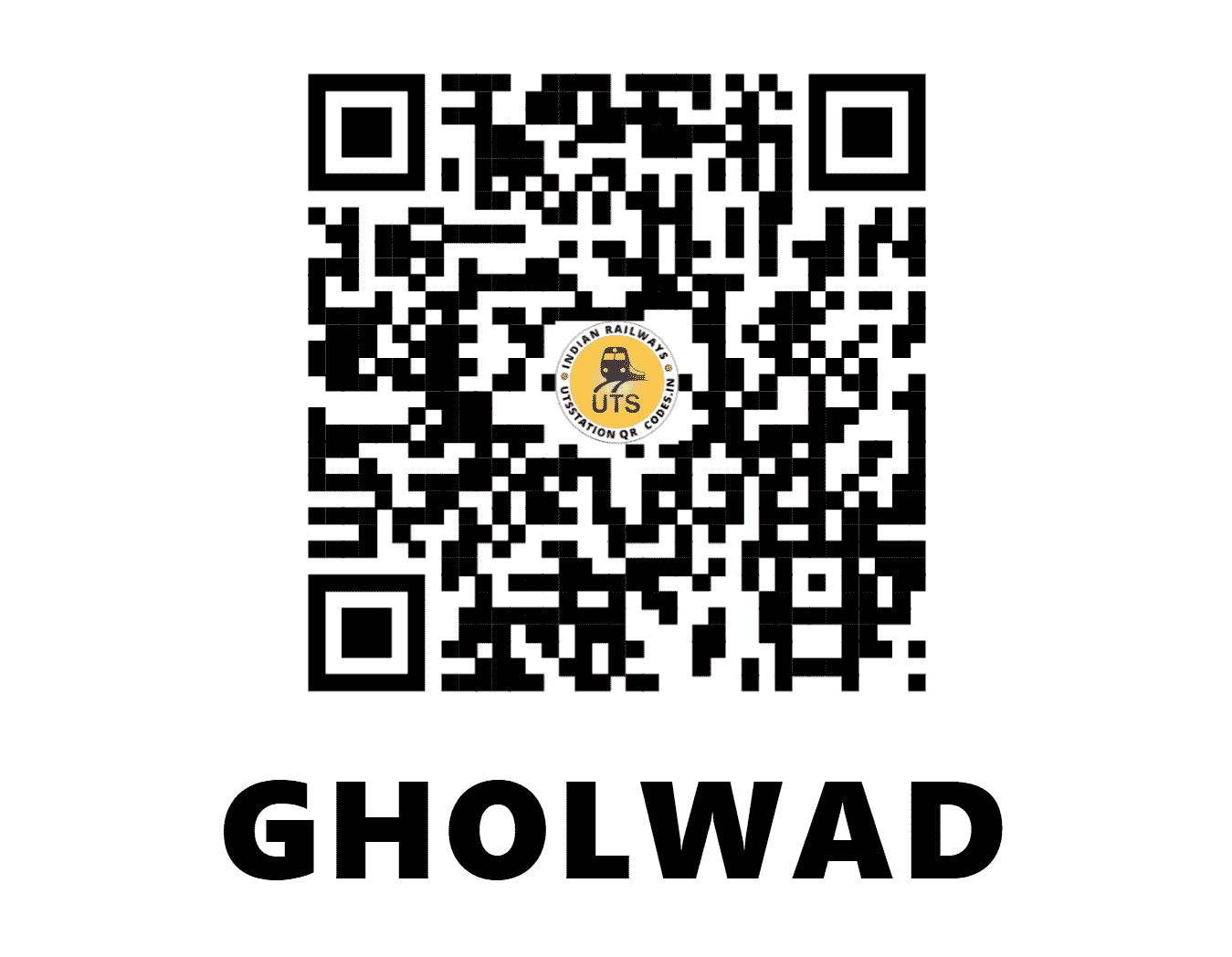 UTS QR Code for GHOLWAD - GVD - WR (MAHARASHTRA)