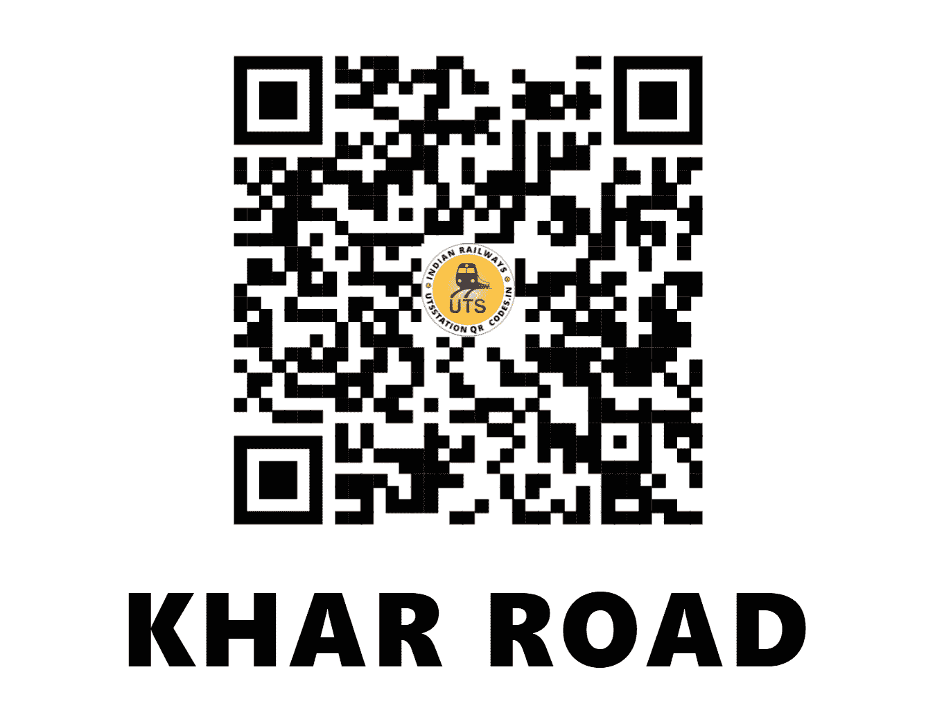 UTS QR Code for KHAR ROAD - KHAR - WR (MAHARASHTRA)