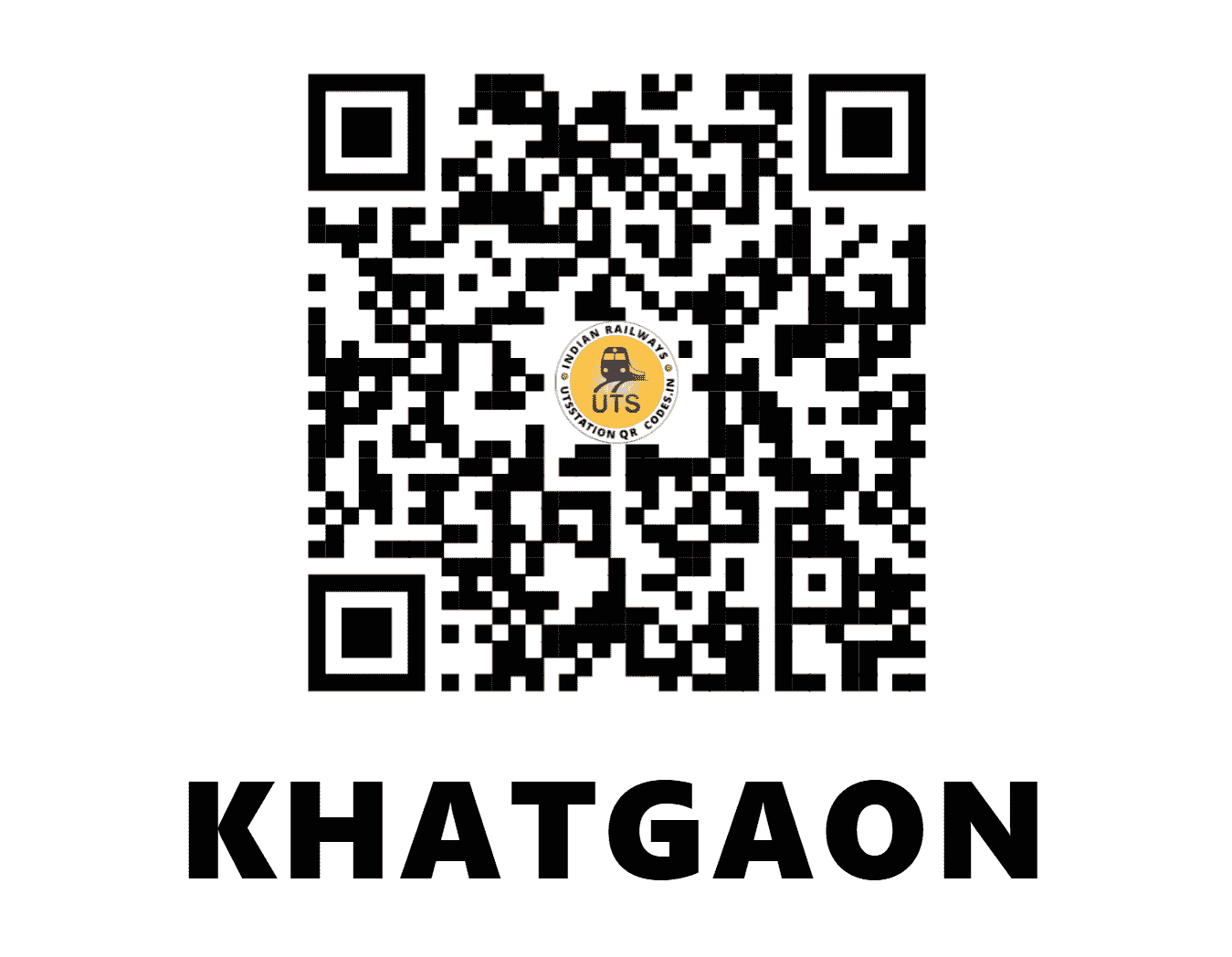 UTS QR Code for KHATGAON - KHTG - WR (MAHARASHTRA)