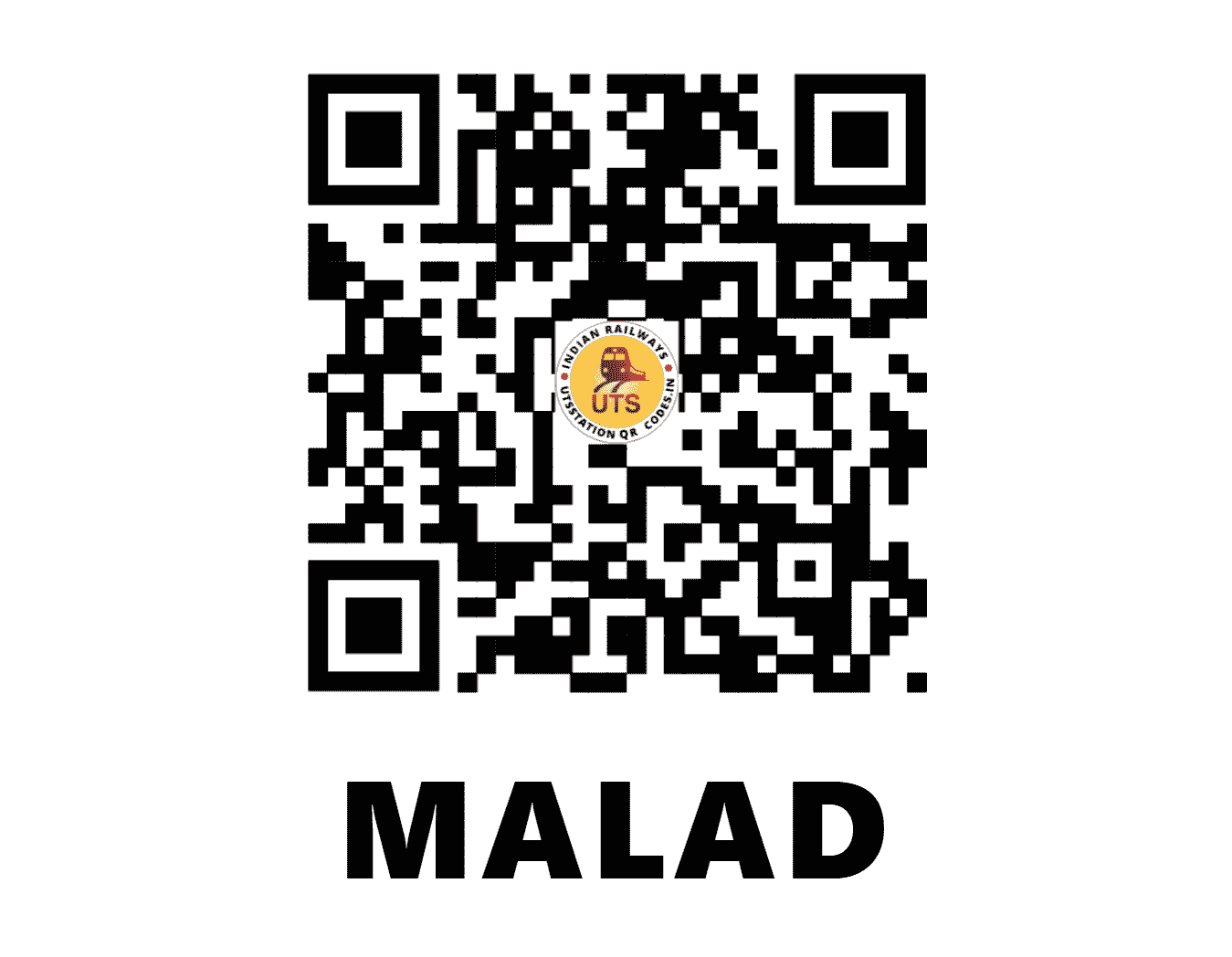 UTS QR Code for MALAD - MDD - WR (MAHARASHTRA)