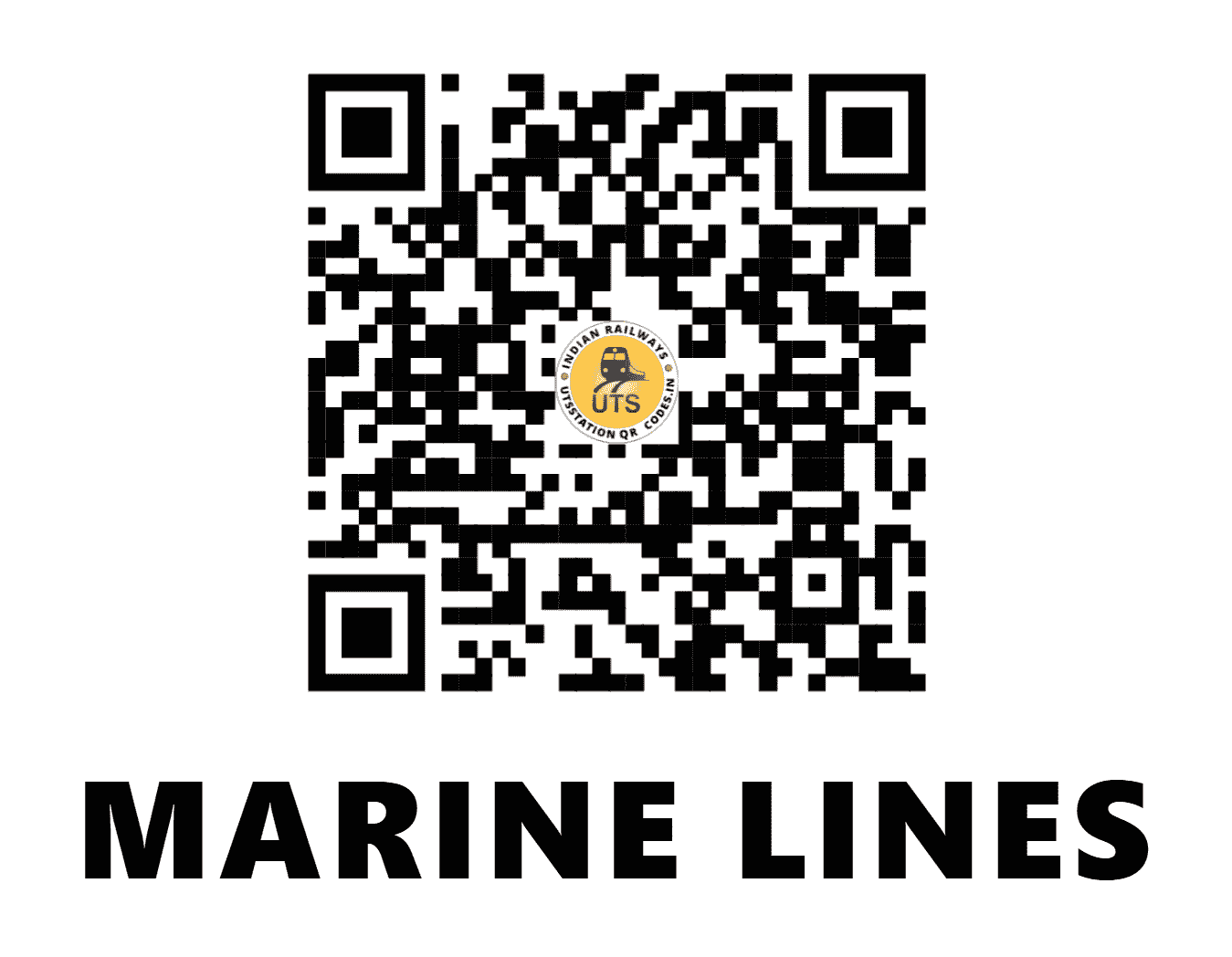 UTS QR Code for MARINE LINES - MEL - WR (MAHARASHTRA)