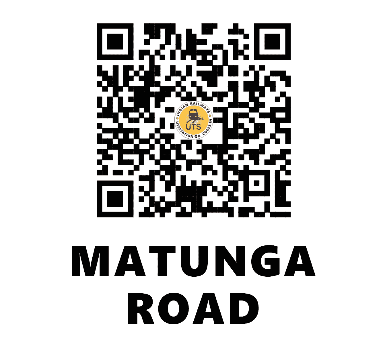 UTS QR Code for MATUNGA ROAD - MRU - WR (MAHARASHTRA)
